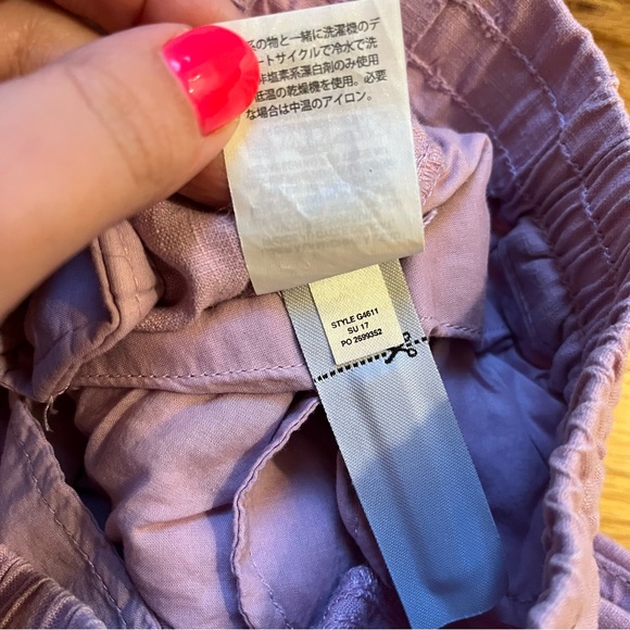 J. Crew Seaside Linen Jogger Pants Lavender Size 00 - Picture 4 of 6